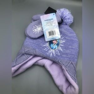 GIRLS FROZEN HAT AND MITTEN SET